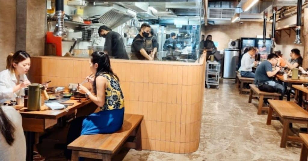 Customers Eating At Um Yong Baek Singapore