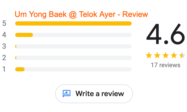 Um Yong Baek Singapore @Telok Ayer - Review